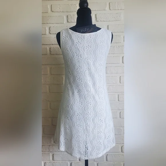 NWT Papa Vancouver White Lace Dress Asymmetrical A-line Sleeveless Summer Medium - Picture 11 of 13
